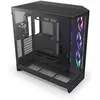 Image de NZXT H9 Flow RGB (2025) Dual-Chamber Mid-Tower Case w/ RGB Fans - All Black
