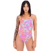 Image de Speedo Club Training Allover V-Back Vêtements femme Orange 42