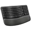Image de Wave Keys clavier ergonomique sans fil, repose-poignets rembourre, frappe naturelle et confortable, Easy-Switch, Bluetooth, recepteur Logi Bolt, multi-SE, Windows/Mac