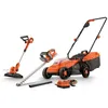 Image de Pack Tondeuse BRUSHLESS 20V 33cm de coupe + coupe-bordures + taille-haies - DUAL POWER - POWDPGBOX25 - 1 batterie 20V 3Ah + chargeur