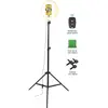 Image de Pack Studio incluant trépied, ring light et fond vert