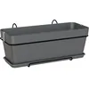 Image de ARTEVASI Kit Jardiniere CAPRI - 50cm anthracite - 50,2 x 28,5 x h20,7 cm - 1,54L