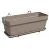 Image de ARTEVASI Kit Jardiniere - Plastique - Taupe - Rectangulaire - L50,2 x P28,5 x H20,7cm