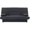 Image de Banquette clic clac 3 places - Tissu gris anthracite - L 190 x P 92 cm - DREAM - Style Contemporain