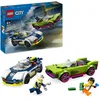 Image de LEGO 60415 City La Course-Poursuite entre la Voiture de Police et la Super Voiture, Jouet avec Minifigurines, Cadeau Enfants