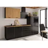 Image de Cuisine complete AYA - Décor noir - L 280 x P 60 x H 214 cm - Plan de travail inclus