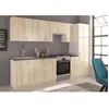 Image de SARA Cuisine complete modulable - 8 éléments - Décor chene sonoma - L 300 cm - Plan de travail non inclus