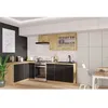 Image de MODENA - Cuisine complete - 210 x 150 x 82 cm - Chene artisan / Noir mat - Plan de travail non inclus