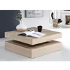Image de Table basse plateau rotatif - Carré - Chene - 78 x 78 x 36 cm - COFFEE