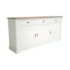 Image de Buffet 3 portes 3 tiroirs blanc et bois Apolline Bois