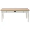 Image de Table basse avec tiroir blanc et bois Apolline Bois
