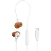 Image de Auriculares JBL Endurance Run 3C avec câble USB-C, résistants IP65, pour sport, marron et blanc