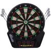 Image de HOMCOM Cible jeu de flechettes électronique professionnel 243 jeux variés noir