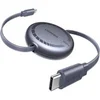 Image de Type C rétractable 100 W 1 m Gris anodisé