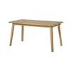 Image de Table à manger rectangulaire bois avec rallonges en option Adèle 150 x 85 cm Bois
