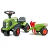 Image de Tracteur a pedales Falk Claas - Volant et remorque