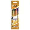 Image de Bic Cristal Original Fine Pack 4 Stylos Pointe Fine 0,8 mm Couleurs Assorties