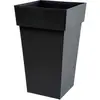 Image de Pot de Fleur Carré EDA Toscane Polypropylène Gris Anthracite 62L Anti-UV