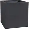 Image de Jardinière Carrée EDA Volcania Gris Antracite Effet Pierre 39,5x39,5x43,5 cm 31L