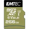Image de Emtec Speedin Pro MicroSDXC 256 Go Classe 10 U3 V30 UHS-I + Adaptateur SD