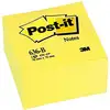 Image de Bloc Notes Adhésif Amovible et Post-it Post-it 76x76x45 Mm Cube Couleurs Jaunes 450 Feuilles