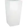 Image de Jardinière Riviera Nuance Carrée Blanche 38 x 38 x 69 cm 69L Intérieur Extérieur