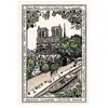 Image de Torchon Winkler Notre dame 48x72 cm