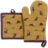 Image de Ensemble gant de cuisine et manique Dubout Partition de chats Winkler 18x28 cm