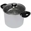 Image de Marmite Baumalu Inox 24 cm avec couvercle verre, poignées bakélite, induction
