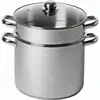 Image de Couscoussier Baumalu Inox 26 cm 11 L Base Triple Induction Tamis Verre