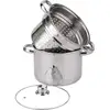 Image de Casserole Baumalu 20 cm Inox 5L avec Insert Perforé et Couvercle Verre
