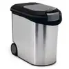 Image de Contenant de stockage Curver Metallic 35 L avec couvercle et roulettes