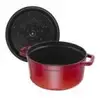 Image de Cocotte Ronde Staub Fonte Émaillée 28 cm Rouge Cerise 6,7 L Couvercle Hermétique
