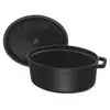Image de Cocotte Staub Ovale 33 cm 6,7 L Noir Émail Induction Four