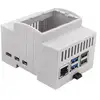 Image de Boîtier pour Raspberry Pi 5 Générique LT-RPI5C08 montage rail DIN ABS blanc