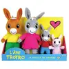 Image de Jemini Peluches Set Trotro Family 4 Pièces 15/23/11 cm Felpa Bordée