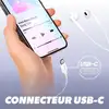 Image de Auriculares TnB C-Buds filaires USB-C pour appels et musique blancs