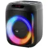 Image de Enceinte de fête Cube Blaster 40 W Bluetooth 5.0 avec LED RVB, karaoké, USB, SD et microphone, noire