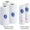 Image de Papier thermique de rechange pour imprimante Vtech Print Cam, 5 rouleaux (3 thermiques + 2 adhésifs), 480 feuilles
