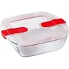 Image de Plat Pyrex Cook & Heat Carré 1L Verre Borosilicate Couvercle Hermétique Micro-ondes