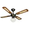 Image de Ventilateur de Plafond avec Lumière Farelek Bali 50W 107cm 3 Vitesses Reversible Laiton Ancien