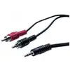 Image de Câble audio Dexlan Jack 3,5 mm vers 2 RCA stéréo 1,8 m noir