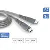 Image de Câble mobile FORCE CASE FPCBLCC2MRG Gris 1 pièce plastique