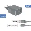 Image de Câble USB FORCE POWER FPCSCBLAMFI1.2MRG 1.2m USB-A Lightning 2.4A Gris