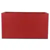 Image de Jardinière Riviera Rectangulaire 80x40 cm Rouge Double Paroi Réservoir d'eau