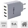Image de Chargeur Akashi ALT4USBAC5WH 4 USB 5 A Charge rapide Blanc
