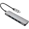Image de Hub Akashi 4 ports USB 3.2 Gen 1 modèle ALTHUB4IN1TC Acier Inox 4K