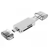 Image de Lecteur de cartes Akashi ALTSDREADER3IN1 USB Type-A/C/Micro-USB Blanc