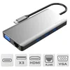 Image de Hub USB-C 9-en-1 Akashi ALTHUB9IN1TC HDMI VGA 100W Ethernet 4K