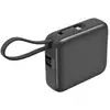 Image de Batterie externe Akashi ALTPBCAB10GR 10000 mAh câbles USB-C Lightning intégrés Noir
